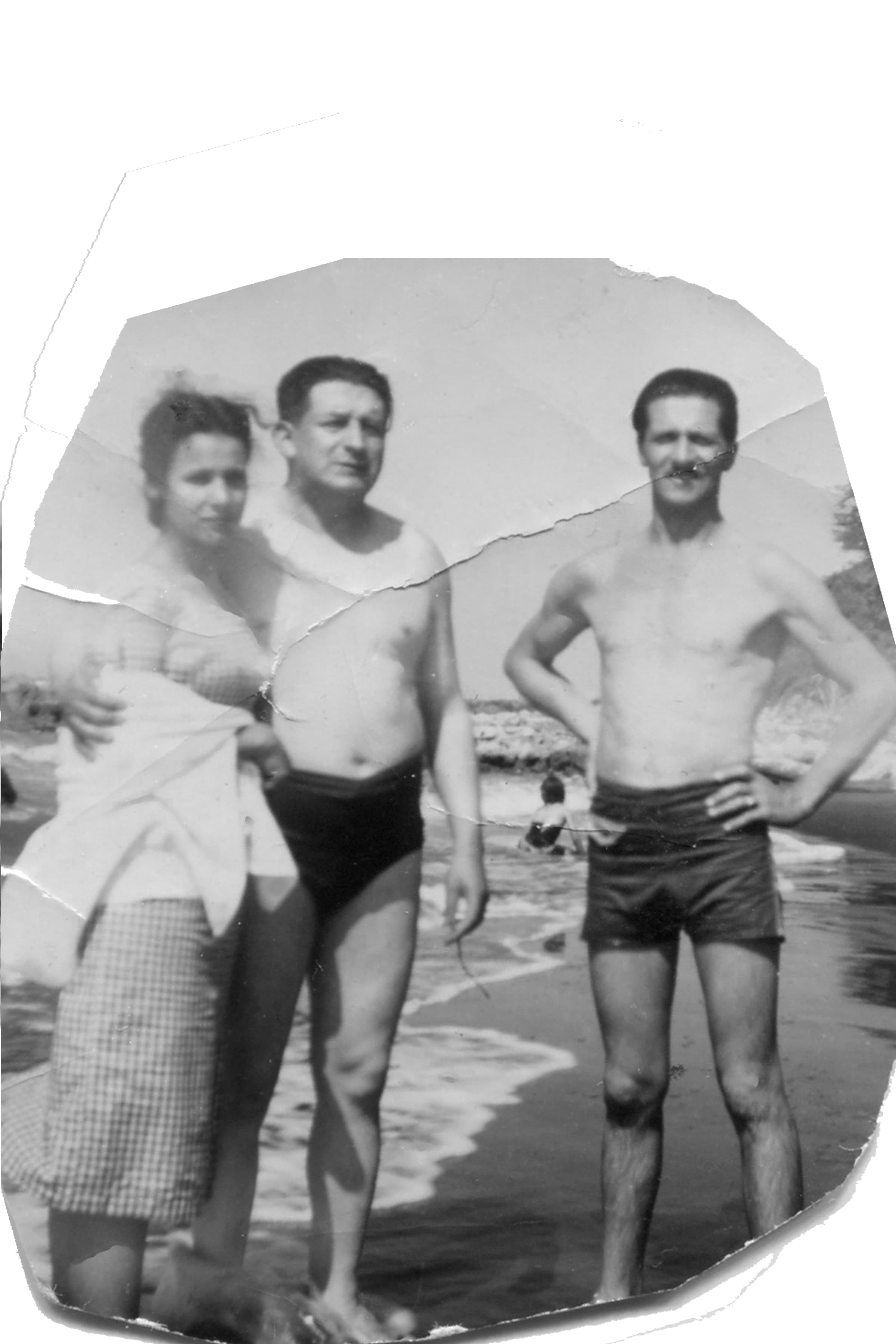 Black and white photo - before restoration