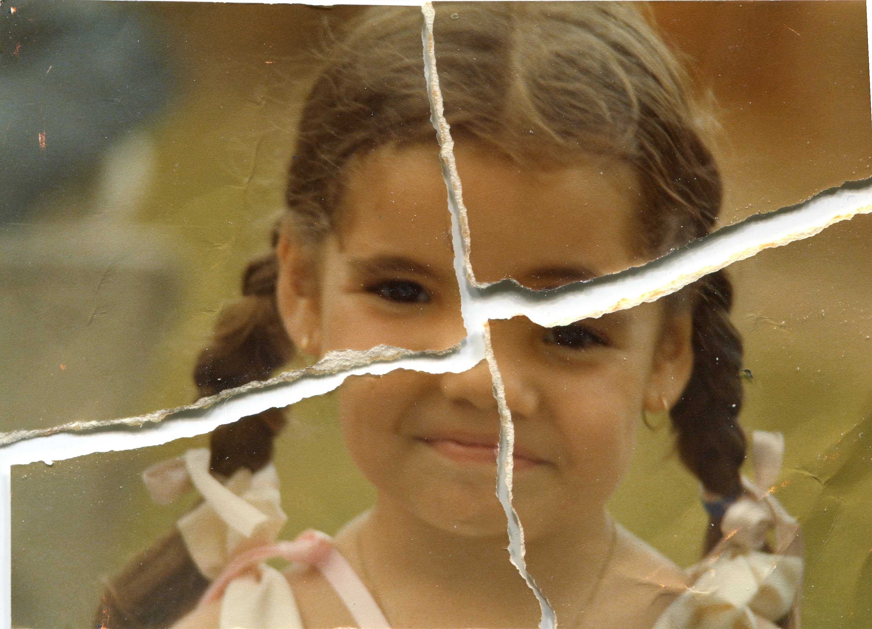 Girl photo - before restoration